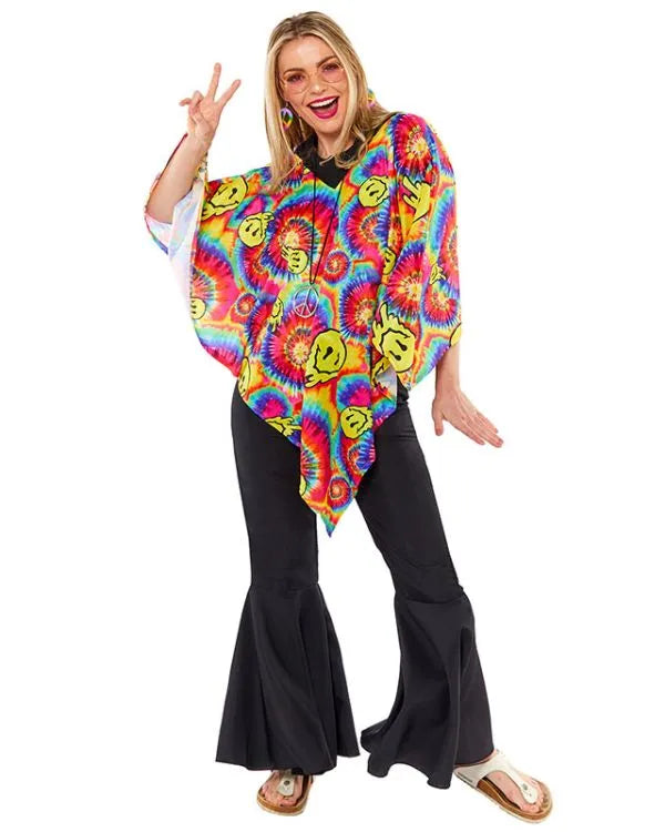 Tye Dye Hippie Poncho Costume