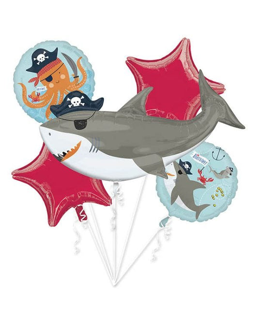 Pirate Shark Foil Balloon Bouquet