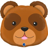 Brown Bear Head Supershape Foil Balloon