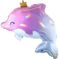 Sparkle Dolphin Supershape Foil Balloon