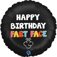 *Rude Balloon* Happy Birthday Fart Face 18" Foil Balloon