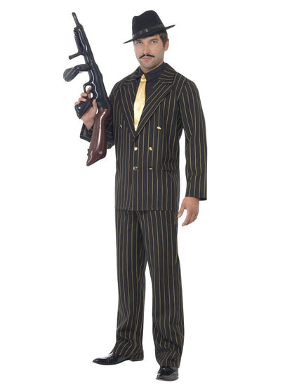 Gold Pinstripe Gangster Costume