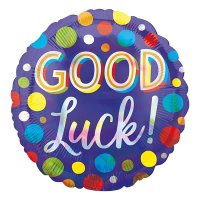 Good Luck Purple Dots 18" Foil Balloon