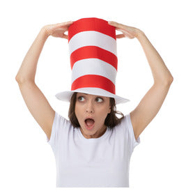 Red and White Striped Top Hat