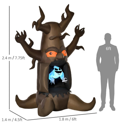 8ft Light-up Air-blown Inflatable Tree and Ghost Decoration