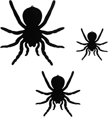 Paper Spider Silhouette Decorations 10pkt