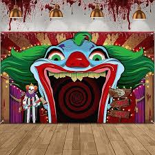 Clown Carnival Cloth Backdrop Decoration