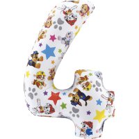Giant Foil Paw Patrol Number Balloon - 4 White