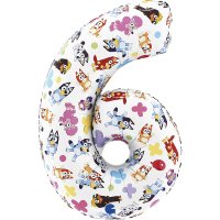 Giant Foil Bluey Number Balloon - 6