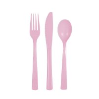 Plain Lovely Plastic Cutlery 18pkt