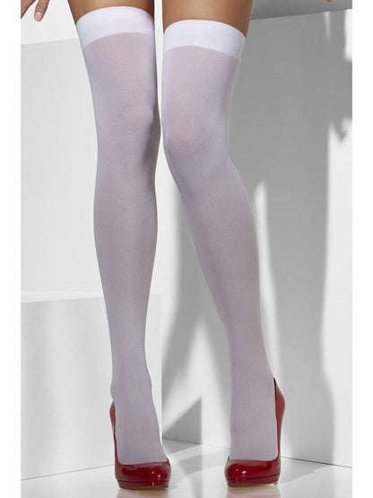 White Hold Up Stockings