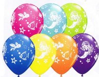 Pretty Mermaid Latex Balloons - 25 Pack (Available in Singles)