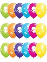 Sea Creatures Latex Balloons - 25/ 6 Pack (Available in Singles)