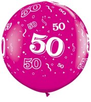 50 3ft Latex Balloon Pink - 2 Pack (also available in Singles)