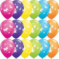Cute Pets 11'' Latex Balloons 25 Pack
