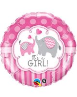 It's Girl/ Boy Cute Elephants 18" Foil Balloon