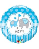 It's Girl/ Boy Cute Elephants 18" Foil Balloon