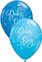 Baby Boy 11" Latex Balloons 25/ 6 Pack (also available in singles)