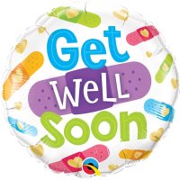 Get Well Soon Plasters 18" Foil Balloon