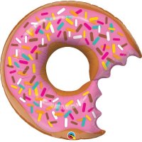 Bitten Doughnut Pink Supershape Foil Balloon