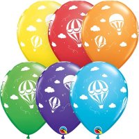 Hot Air Balloon 11" Latex Balloons 25 Pack