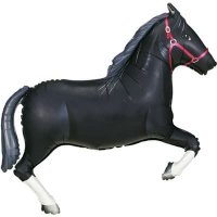 Black Horse Supershape Foil Balloon