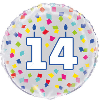 Age 14 Coloured 18" Foil Balloon