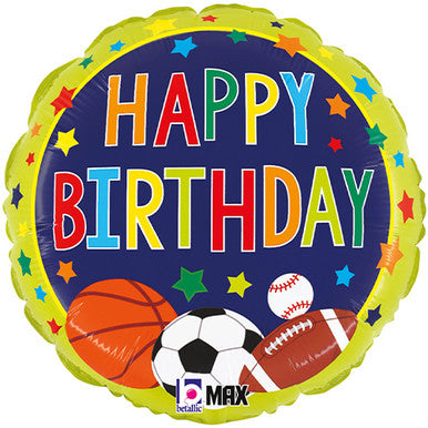 Birthday Sport Star 18" Foil Balloon