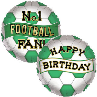 Birthday Football Fan Green 18" Foil Balloon