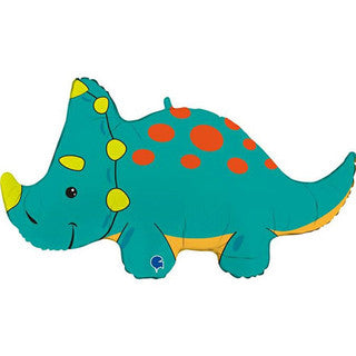 Triceratops Green Dinosaur Supershape Foil Balloon
