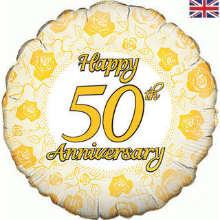 Happy 50th Anniversary 18" Foil Balloon