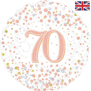 Age 70 Sparkling Fizz/ Diamond 18" Foil Balloon