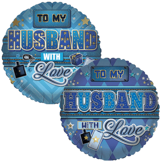 With Love Husband 18" Foil Balloon