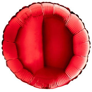 Plain Round Red/ Orange 18" Balloon