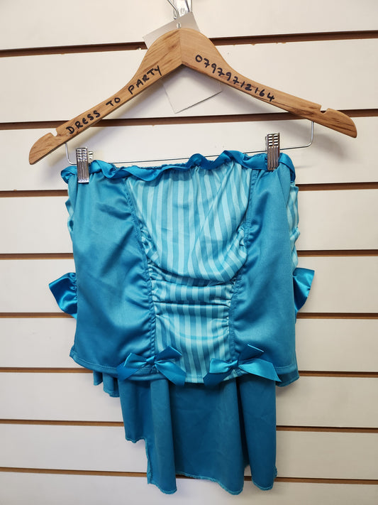 Blue Can Can Dancer Costume 8-10