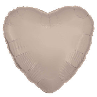 Plain Heart Beige/ Brown/ Black 18" Balloon