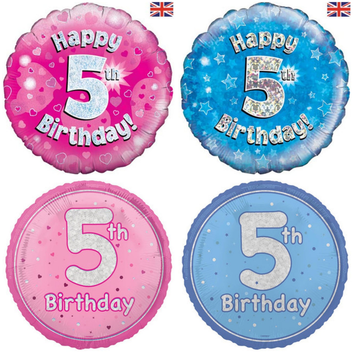Age 5 Sparkle/ Glitz 18" Foil Balloon
