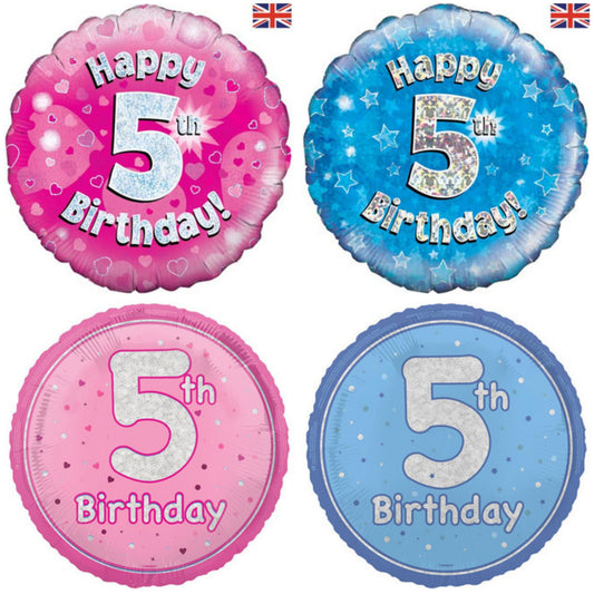 Age 5 Sparkle/ Glitz 18" Foil Balloon