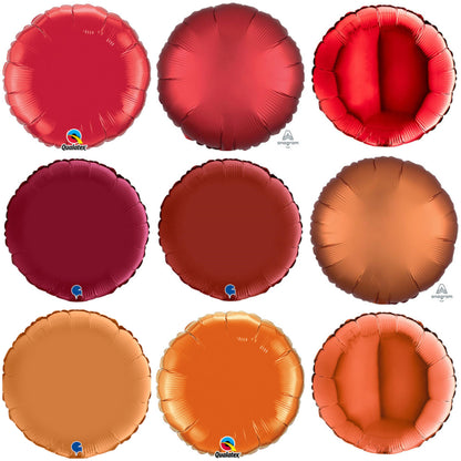 Plain Round Red/ Orange 18" Balloon