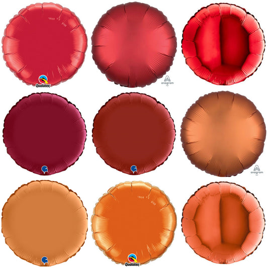Plain Round Red/ Orange 18" Balloon