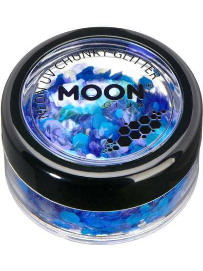 Moon Creations Face and Body Glitter Neon UV Chunky Pot