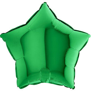 Plain Green Star 20" Balloon