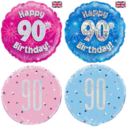 Age 90 Sparkle/ Dotted Glitz 18" Foil Balloon