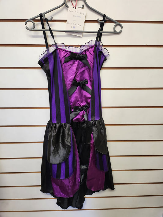 Purple Burlesque Girl Costume 8-10