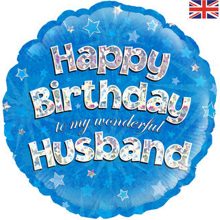 Happy Birthday Husband 18" Foil Balloon
