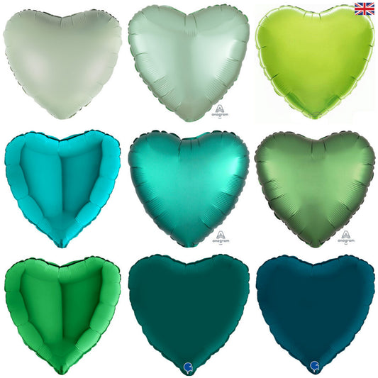 Plain Heart Green 18" Balloon