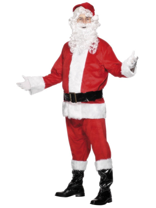 Santa Deluxe With Beard Costume