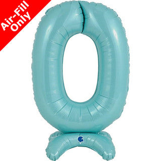Airfilled Stand-up 25'' Foil Number Balloon Blue