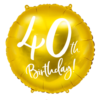 Age 40 Rose and Gold 18" Foil Balloon