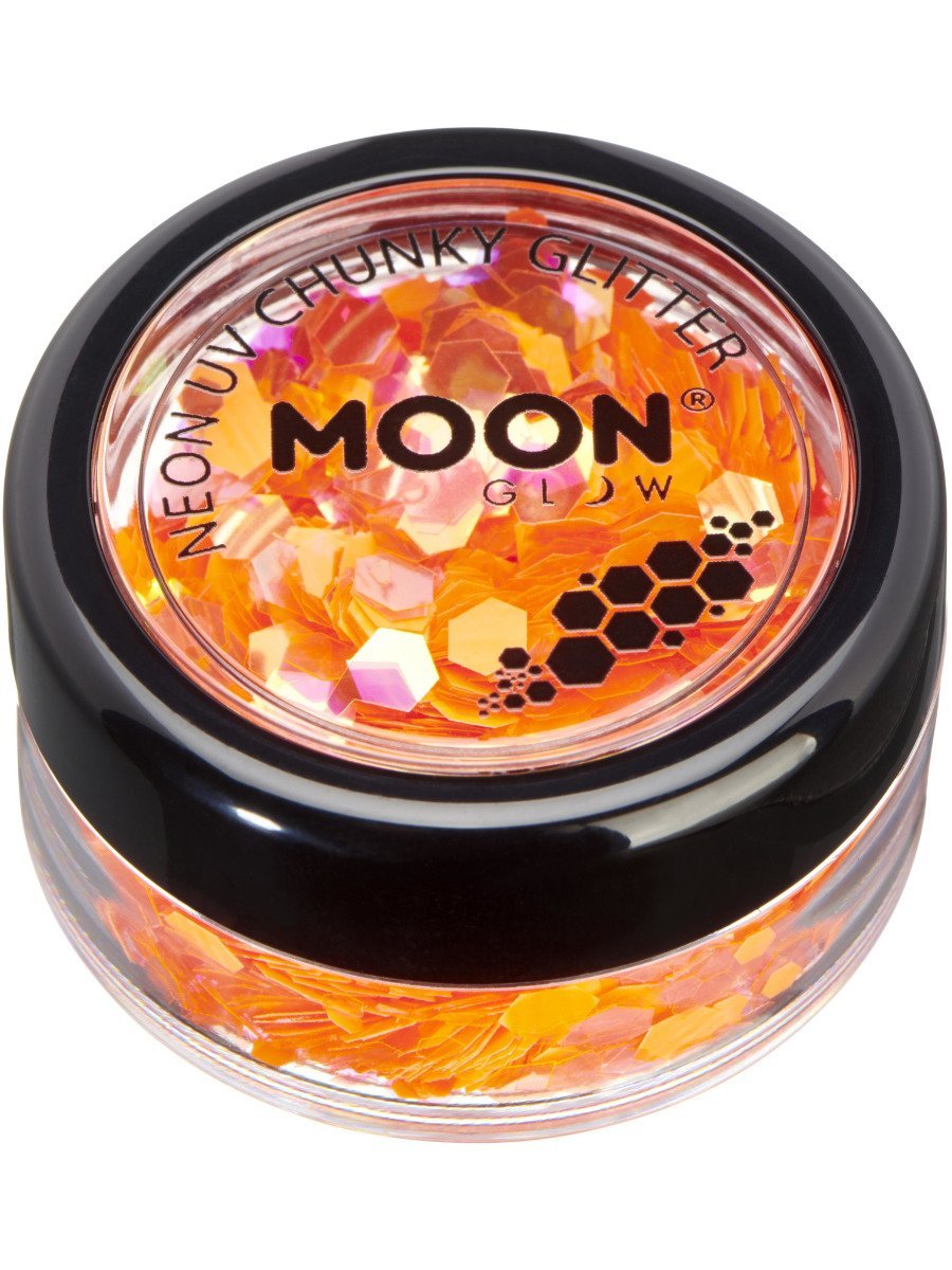 Moon Creations Face and Body Glitter Neon UV Chunky Pot